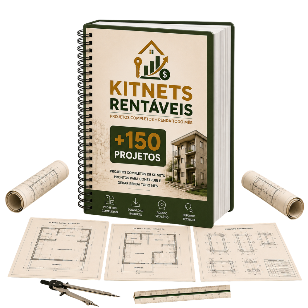 Kitnets Rentáveis — +150 Projetos de Kitnets