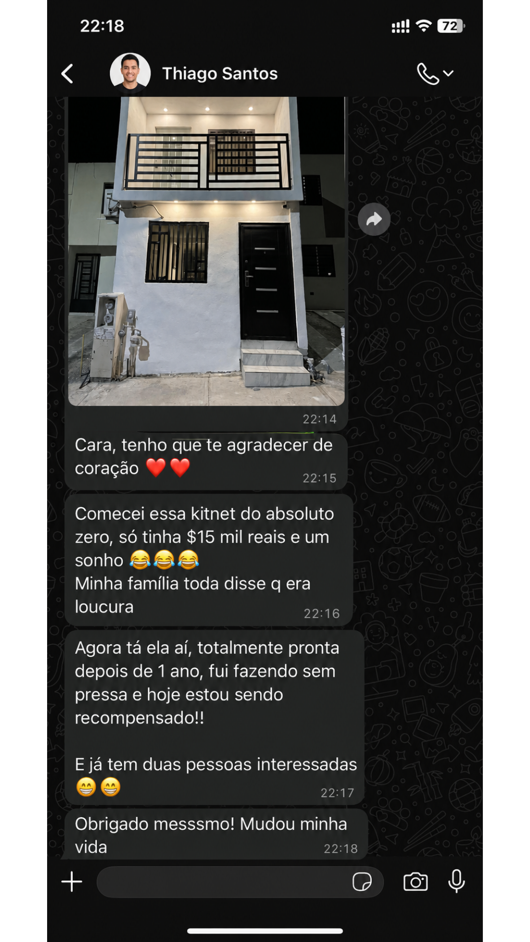Depoimento de cliente — Kitnets Rentáveis